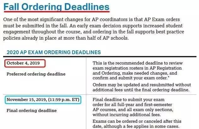 国际学校生注意：2020年AP考试 报名时间提前至今年10月
